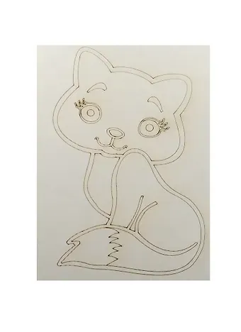 Трафарет Кошка №1 (А5) (431) (упаковка)