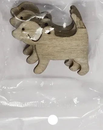 Заготовка из дерева, собака, 3 шт, 5*3,5 см, серый (11-00410-15-11-30)