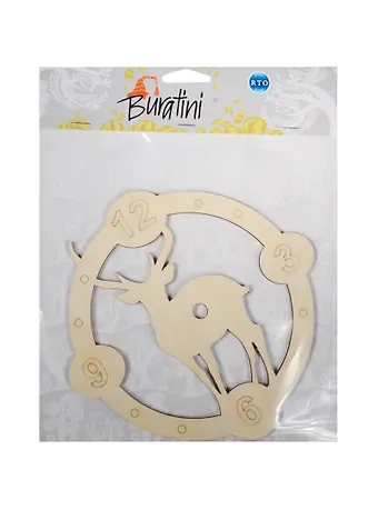Форма для декора Лесной олень (DZ60010) (Buratini) (фанера) (упаковка)