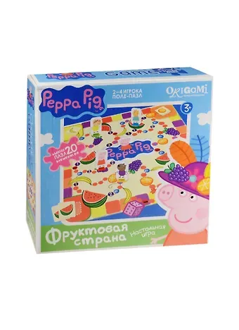 Настольная игра, Оригами, Peppa Pig Фруктовая страна (поле-пазл) + мини-пазл 20эл 01585