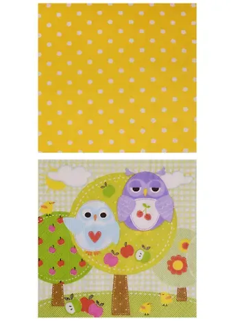 Набор салфеток для декупажа Совы на дереве (21571/SDL066017)