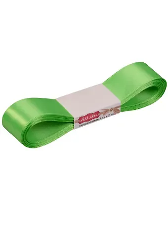 Лента атласная 1д (25мм) (св.зелёный) 115 (8296) (Зав. упаковка)