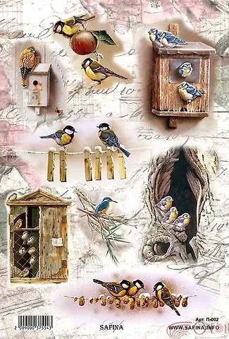 Рисовая карта для декупажа SAFINA (20х30 см) (П-002) (упаковка)