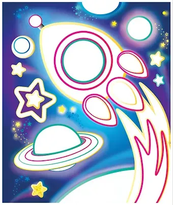 Набор для творчества, Аппликация фольгой Космические приключения 34901