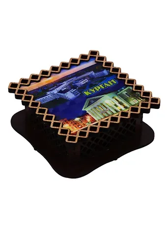 ГС Шкатулка Курган Достопримечательности города (дерево) (13 см)