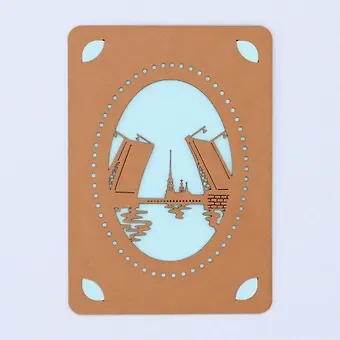 Открытка резная с конвертом Ажурный город (001), арт. pc-PF-A6.2019