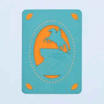 Открытка печатная резная с конвертом Ажурный город (005)