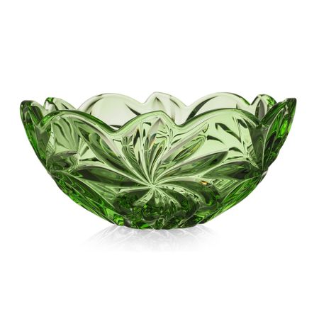 Блюдо Aurum-Crystal Flora green 28 см