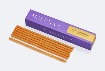 Магические оранжевые свечи с одуванчиком Maluna (7шт) (Успех,Раскрытие потенциала) (2041)