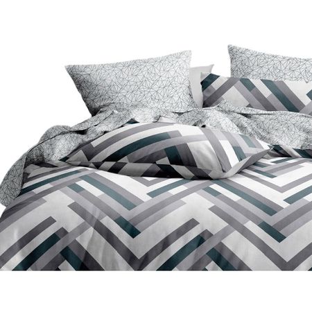 Комплект постельного белья 1,5-спальный бязь Trendi серый с простыней 150х215 см