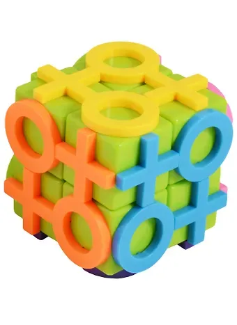 Головоломка кубик Крестики-Нолики (цветная) 2*2см 12-01561-5718