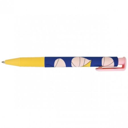 Ручка шариковая Be Smart Simple желтая цвет чернил синий