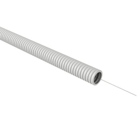 Труба гофрированная ПВХ 32 мм КМ легкая с зондом серая (25 м) (Б0060607) труба гофрированная пнд 16 мм тяжелая с зондом 100 м 070