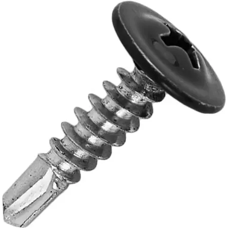 Саморезы по металлу с пресс-шайбой со сверлом оцинкованные RAL 7024 4.2x16 280 шт.