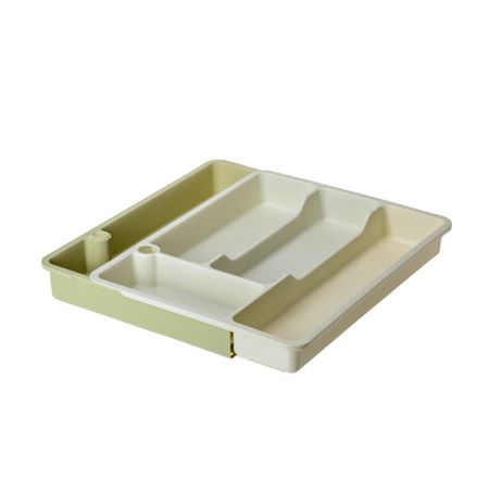 Лоток Phibo для столовых приборов раздвижной 373Х287Х49 мм светло-серый