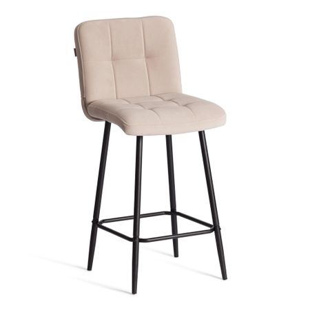 Полубарный стул TC Medeo/Медео велюр, бежевый, 7, 42х56х102 см
