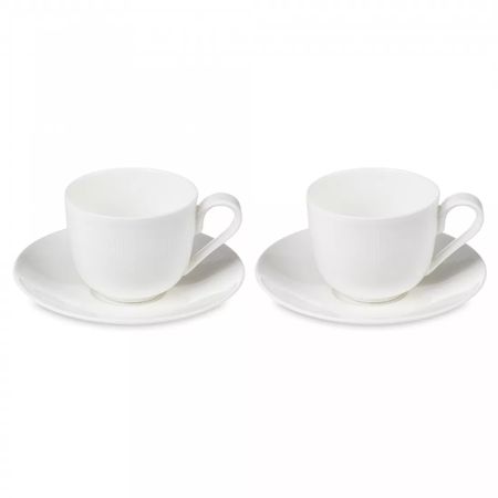 Набор чашек чайных с блюдцами Decor de table Плиссе 230 мл, 2 шт