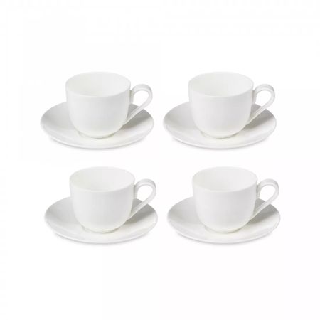 Набор чашек кофейных с блюдцами Decor de table Плиссе 90 мл, 4 шт кофейных чашек bincoo 340 мл