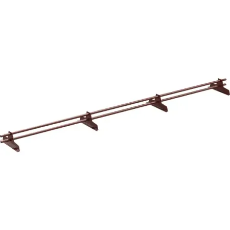 Снегозадержатель трубчатый ЭКО для любого вида кровли 3 м RAL 8017 коричневый