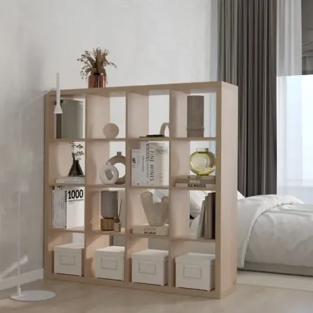 Стеллаж Руан 16 секций KONSENSA 143.7x143.7x31.7 см ЛДСП цвет дуб