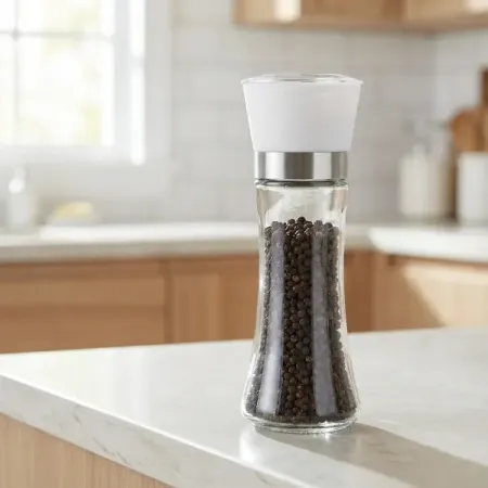Мельница для специй 0.231 л стекло цвет белый