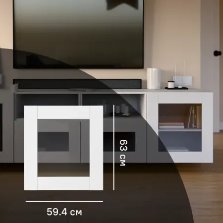 Дверь для шкафа Лион 59.4x63.6x1.6 см ДСП со стеклом цвет белый мягкие плюшевые полоски для пылесоса dyson v6 v7 v8 v10 v11 аксессуары для замены головки детали 18 шт