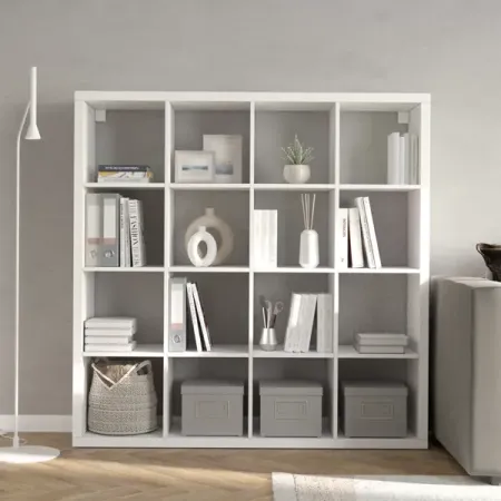 Стеллаж Руан 16 секций KONSENSA 143.7x143.7x31.7 см ЛДСП цвет белый