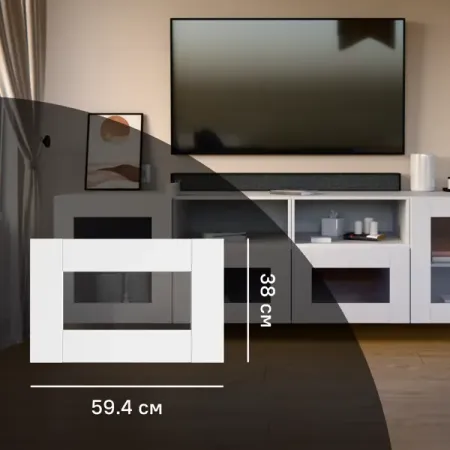 Дверь для шкафа Лион 59.4x38x1.6 см ДСП со стеклом цвет белый автомобильные аксессуары рычаг стеклоочистителя для заднего стекла подходит для mazda cx5 cx 5 2013 2014 2015 2016 2017 2018 2019 2020