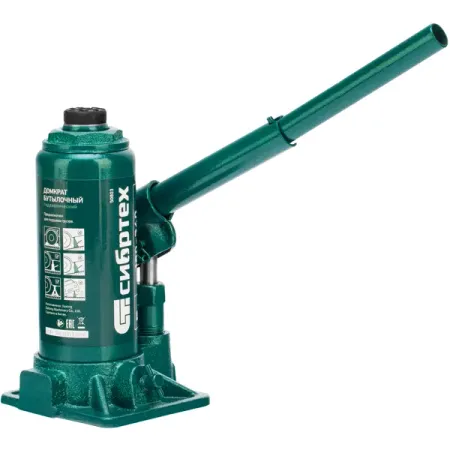 Домкрат бутылочный гидравлический Сибртех 50801 до 3000 кг, 180-357 мм