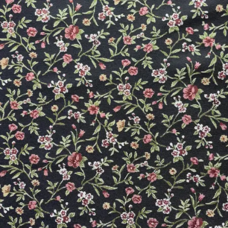 Ткань 1 м/п Весенние гобелен 150 см цвет черный