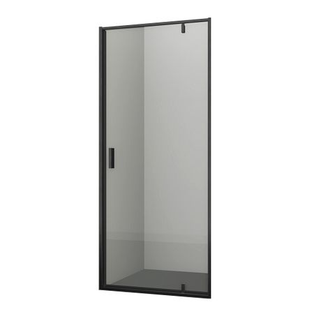 Душевая дверь WasserKraft Elbe 74P стекло прозрачное 80х200 см профиль черный 6 мм распашная (74P27)