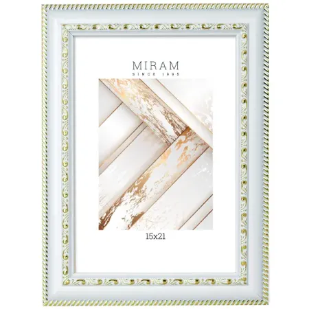 Рамка без паспарту Мирам 15x21x1.3 см пластик цвет белый металлические рамки для картин 40x50 50x70 60x90 см
