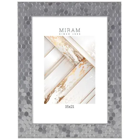 Рамка без паспарту Мирам 15x21 см пластик цвет серебряный аксессуары для автомобильного интерьера кожаная задняя крышка подлокотника защитная рамка для changan unit uni t 2020 2022