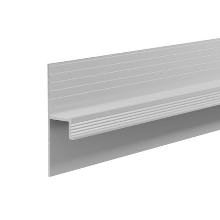 Плинтус алюминиевый напольный серебро 55х16,2х2500 мм для скрытого монтажа