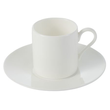 Кофейная пара Gipfel Diana чашка 100 мл, блюдце 12 см белый