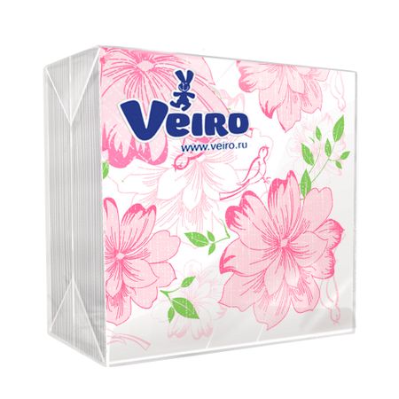 Салфетки бумажные  Linia Veiro Цветочки однослойные 50 шт
