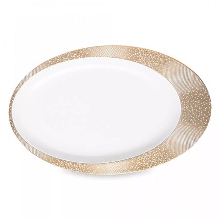 Блюдо овальное Narumi Золотая пыль 32 см
