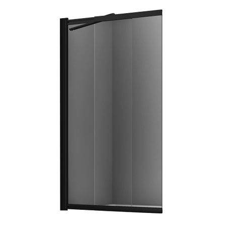Шторка на ванну распашная 80х140х0,6 см профиль черный WasserKraft Dill (61S02-80WS)