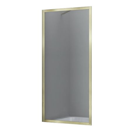 Шторка на ванну неподвижная 80х160х0,6 см профиль матовое золото WasserKraft Abens (20W01-80BG)