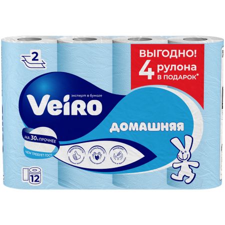 Туалетная бумага Veiro 2-слойная 12 рулонов