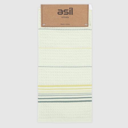Полотенце кухонное Asil stripe вафля зеленый 45х70 см
