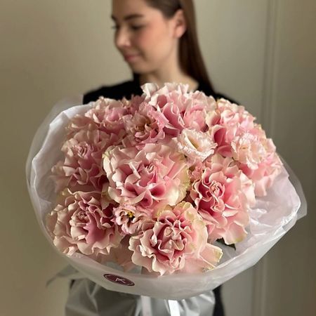 Букет живых цветов ASTRA FLOWER BOUTIQUE Розовый букет из розы и эустомы искусственные розы из шелка букет из 9 голов
