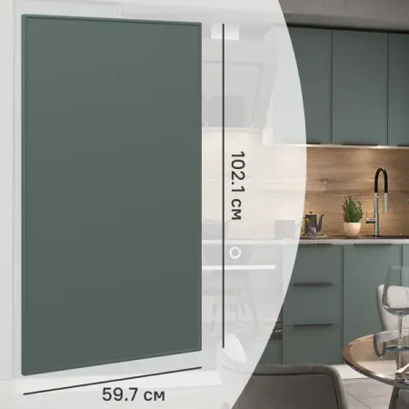 Фасад для кухонного шкафа Инта 59.7x102.1 см Delinia ID МДФ цвет зеленый керамическая ручка kungsphan зелёная