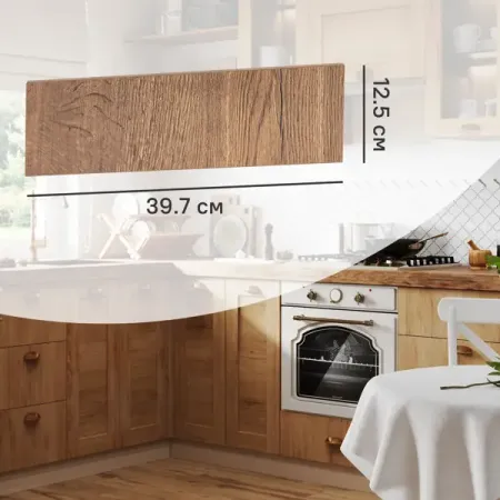 Фасад для кухонного ящика Рошаль 39.7x12.5 см Delinia ID ЛДСП цвет темное дерево