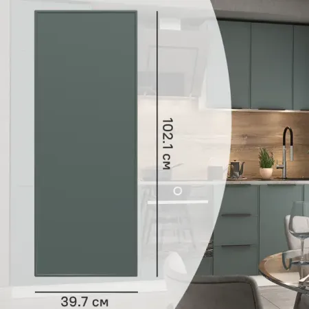 Фасад для кухонного шкафа Инта 39.7x102.1 см Delinia ID МДФ цвет зеленый керамическая ручка kungsphan зелёная