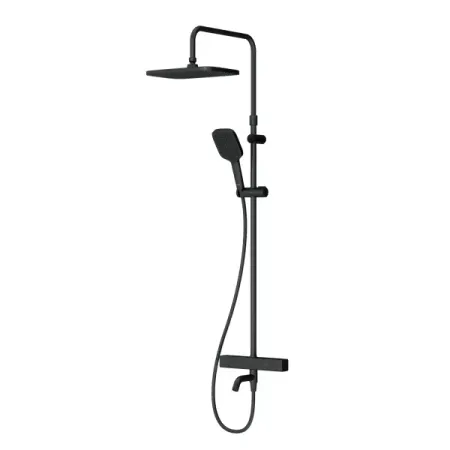 Душевая система AM.PM Flash F079SQ522 с термостатом 3 режима цвет черный матовый