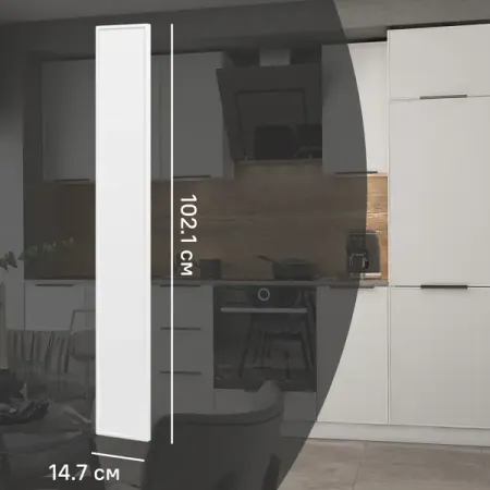 Фасад для кухонного шкафа Инта 14.7x102.1 см Delinia ID МДФ цвет белый huano микропереключатель для мыши синяя оболочка белая точка 20 млн циклов