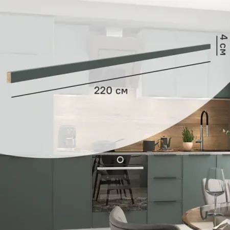 Карниз для кухонного шкафа Инта Delinia ID 220x4 см МДФ цвет зеленый ольга берестова 10 навыков эффективного администратора клиники как продавать медицинские услуги и делать это с удовольствием