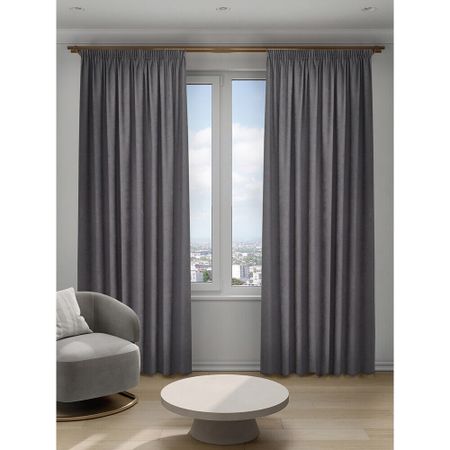 Штора канвас темно-серая 200х280 см Decofest Софи (153.738)