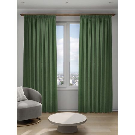 Штора канвас зеленая 200х280 см Decofest Софи (153.735)